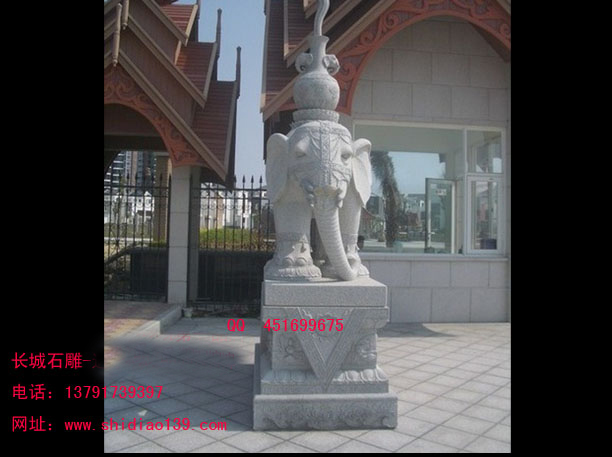 和瑞吉祥的大象石雕擺放學(xué)問