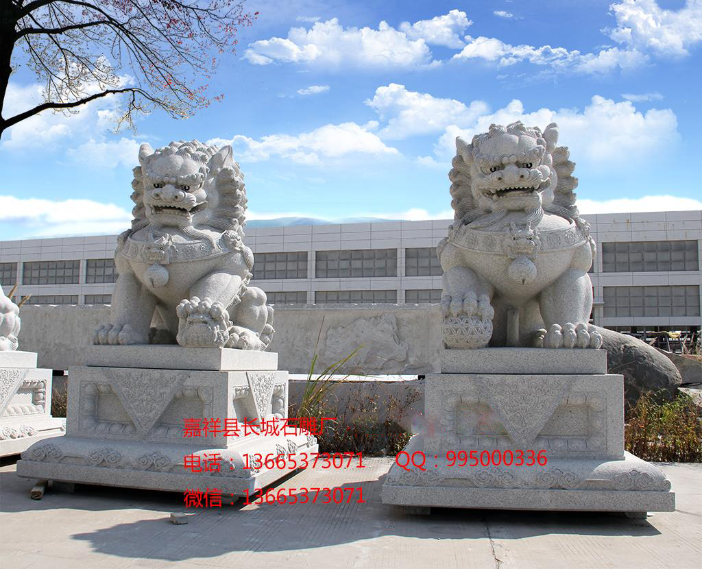 花崗巖石雕獅子效果圖