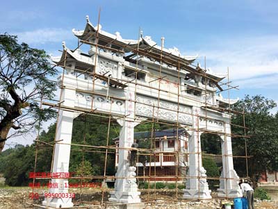 嘉祥石牌坊制作過程