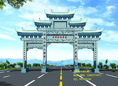 新農村石雕牌坊制作
